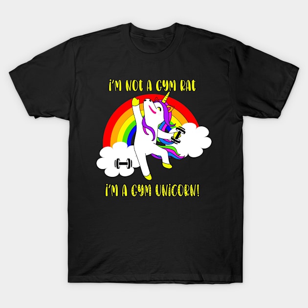 Gym Unicorn T-Shirt by tropicalteesshop